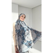 Lunara Scarf Bambu Lale Desen Ipek Şal