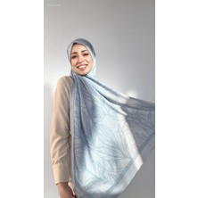 Lunara Scarf Bambu Çiçek Desenli Ipek Şal