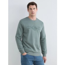 Lc Waikiki Yeni Sezon Bisiklet Yaka Baskılı Erkek Sweatshirt