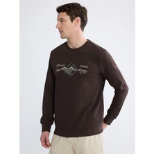 Lc Waikiki Yeni Sezon Bisiklet Yaka Baskılı Erkek Sweatshirt