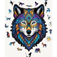 NC Puzzles Özel Figürlü Ahşap Puzzle - Wolf, 38X30 cm Yap Boz