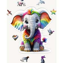 NC Puzzles Bambuu (Fıl), 15 Parça Ahşap Puzzle, Bul Tak