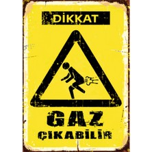 Lucena Esprili Dikkat Gaz Çıkabilir Ahşap Mdf Tablo Duvar Dekoru Eskitme Genç Odası Ofis Cafe