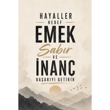 Lucena Motivasyon Sözler Mdf Duvar Tablosu 20X30 cm Retro Dekor