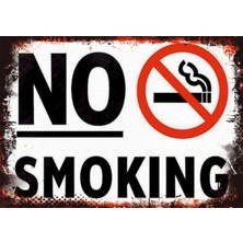 Lucena No Smoking Sigara Içilmez Ahşap Mdf Tablo Duvar Dekoru Eskitme Dekoratif Tablo Ofis Hediyelik