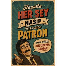 Lucena Retro Komik Sözlü Mdf Duvar Tablosu Vintage Nostaljik Dekor 20X30 cm