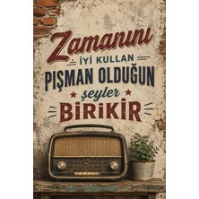 Lucena Vintage Motivasyon Sözü Mdf Duvar Dekoru Retro Yazılı Tablo 20X30 cm