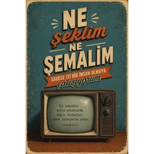 Lucena Nostaljik Türk Filmi Sözü Mdf Tablo 20X30 cm Retro Duvar Dekoru