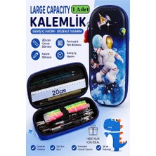 Artlantis Astronot Kabartmalı Bölmeli Kalemlik 1 Adet P-5953 Erkek Çocuk Okul Kalem Kutusu 3 Boyutlu Uzay Karikatür Hediyelik