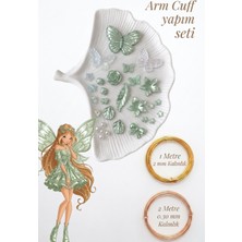 Hobi Dünyası Evim Armcuff Yapım Seti Manifest Winx Serisi Inci Detaylı Arm Cuff 30 Adet Boncuk 2 mm ve 0.30 mm Gold Tel Kol Bilekliği Arm Cuff