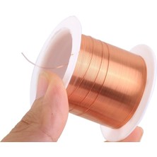 Hdg 0,15 mm Emaye Bobin Teli 50 Metre - Makaraya Sarılı Emaye Kaplı Bakır Tel