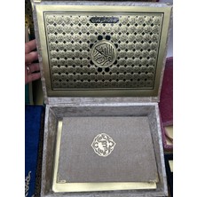 Minawish Kadife Kaplı Rahleli Kuranı Kerim - Hediyelik Kuranı Kerim - Lüks Kutulu Kuranı Kerim