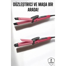 Premini Profesyonel Saç Şekillendirici Seti, Düzleştirici ve Maşa Ikili Tasarım