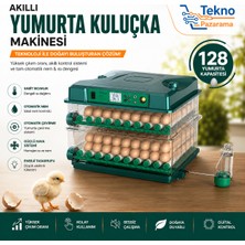 PowerS-Pro 128 Yumurta Profesyonel Tam Otomatik Kuluçka Makinesi Dijital Isı ve Nem Kontrollü Akıllı Kuluçka Cihazı
