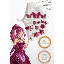 Hobi Dünyası Evim Armcuff Yapım Seti Manifest Winx Serisi Inci Detaylı Arm Cuff 30 Adet Boncuk 2 mm ve 0.30 mm Gold Tel Kol Bilekliği Arm Cuff