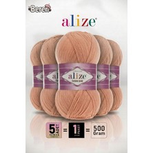 Alize Cotton Gold - 446 Küllü Pudra - 5'li Paket - 100GR/330M - Pamuklu Hırka Yelek Amigurumi Ipi