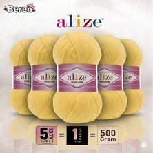 Alize Cotton Gold - 187 Ananas - 5'li Paket - 100GR/330M - Pamuklu Hırka Yelek Amigurumi Ipi