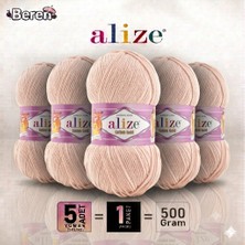 Alize Cotton Gold - 104 Gül Suyu - 5'li Paket - 100GR/330M - Pamuklu Hırka Yelek Amigurumi Ipi