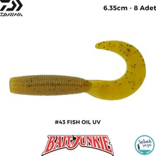 Daiwa Bait Junkie Grub 6.35CM #43 Fish Oil Uv (8 Adet)