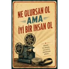 Lucena Retro Film Temalı Ahşap Mdf Duvar Tablosu Komik Replik Vintage Dekor 20X30 cm