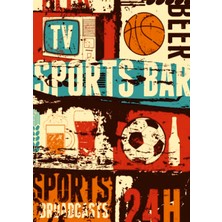 Lucena Nostaljik Spor Temalı Ahşap Mdf Tablo Duvar Tabelası Eskitme Dekoratif Tablo