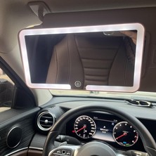 Munico 2 Adet Araba Iç Aynaları Güneşlik Plakası LED Hd Makyaj Aynası Kızlar Kadınlar Için Şarj Edilebilir