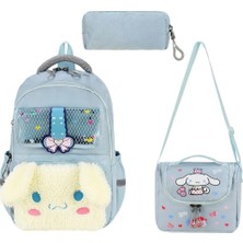 KumOziShop Cinnamoroll Peluş Dizanylı Ultra Lüx Okul Çantası Termal Beslenme ve Kalemlik