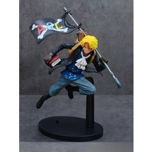 Dek One Piece Sabo Asl Bayraklı Anime Figürü Pvc Koleksiyon Modeli 21 cm