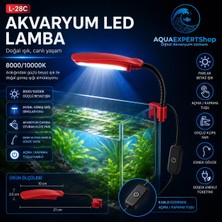 Sobo Akvaryum Lambası LED - Balık Işığı - Akvaryum Işığı - Açma Kapama Tuşlu - Kırmızı - 28 cm - L-28C