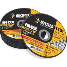 NSE Sgs Inox Metal Kesici Disk 115X1.0X22 mm 5 Adet | Paslanmaz Çelik ve Metal Kesme Taşı | Avuç Taşlama Uyumlu