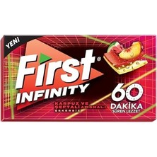 First Infinity 60 Dk Şeftali Karpuz Aromalı Şekersiz Sakız 27 gr