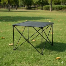 Forestia Sağlam Hafif Taşınabilir Kamp Masası - Piknik Masası- 70X70X60CM Açık Ebat 29X95 Çantalı Ebat