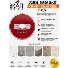BRATİ HAND TOOLS Sürekli Turbo Elmas Mermer - Granit Kesici 115'LIK