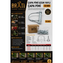 BRATİ HAND TOOLS Çapa Pimi Uzun Yaylı Çapa Pimi 10 mm 10 Adet