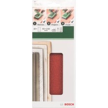 10 Parçalı Zımpara Kağıdı Seti (Farklı Malzemeler Için, 93 x 230 Mm, Granülasyon 60/120/180)