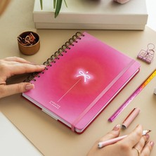 A5 Spiralli Süresiz Renkli Planlayıcı Ajanda Motivasyon Sayfalı Aura Kurdele