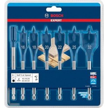 7 x Expert Self Cut Speed Yassı Freze Matkap Seti (Yumuşak Ahşap, Sunta, Çap 16 – 32 Mm, Profesyonel Aksesuar, Matkap/tornavida Için)