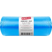 Ağır Sanayi Çöp Torbası Jumbo Boy Mavi 10'lu 80X110 Cm, Dayanıklı & Sızdırmaz, Çift Katlı, Geri Dönüştürülebilir Çöp Poşeti, Fabrika, Şantiye, Sanayi, Bahçe, Restoran, Otel, Hastane, Atölye