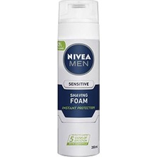 Men Erkek Hassas Tıraş Köpüğü 200 Ml, Hassas Ciltlere Özel Hızlı Koruma, Yanma Karşıtı, Alkolsüz Formül