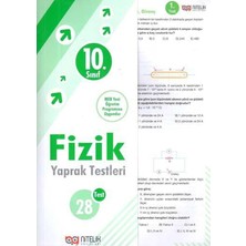 Nitelik - 10. Sınıf Fizik Yaprak Testleri