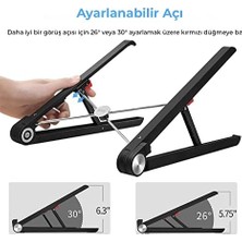 Bix Saıjı X1 Laptop Sehpası, Katlanabilir, Tablet Sehpası, Alüminyum Alaşım, Online Sınıf Çalışması, Duruşu Iyileştirme, Isı Dağılımı Macbook, iPad ve 10-15,6 Inç Olan Tüm Cihazlar ile Uyumlu. Siyah