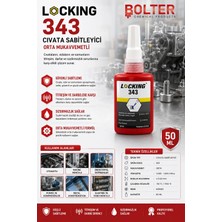BOLTER CHEMİCAL PRODUCTS Locking Civata Sabitleyici 343 Cıvata 50 ml