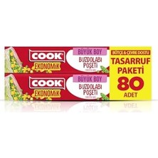 Peri Store Ekonomik Büyük Buzdolabı Poşeti, 30 x 42 Cm, 80 Yaprak, Şeffaf