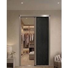 Nakkash Exclusive 90X200 Vizon Siyah Akordeon Kapı