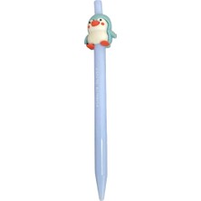 Let's Mingle Penguin Figürlü Kalem - Mavi Sevimli Penguen Dekoratif Kurşun Kalem