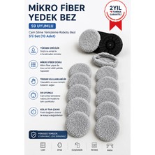 Yenilig Cam Silme Temizleme Robotu Bezi 5’li Set 10 Adet – S9 Uyumlu Mikro Fiber Yedek Bez, Yıkanabilir Robot Temizlik Pedi