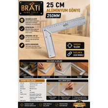 BRATİ HAND TOOLS 25 cm Alüminyum Gönye 250MM