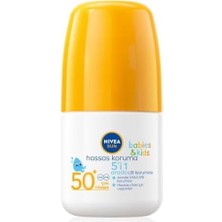 Sun Spf 50+ Bebek ve Çocuk Için Hassas Koruma Güneş Koruyucu Roll-On 50ML,SUYA Dayanıklı,hassas Cilt
