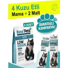 Bona’Pets Premium Pet Nutrition Bona’Pets Premium Kampanyalı 4'lü Düşük Tahıllı Kuzulu Kedi Maması 2 Adet Malt