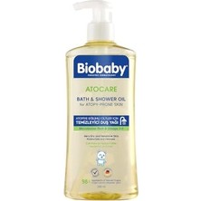 Biobaby Atocare Duş Yağı 500 ml – Atopiye Eğilimli Bebek Ciltleri Için, Seramid Kompleksli, Omega 3-6, Yulaf Ekstresi ve Prebiyotik Içerikli Temizleyici Yağ